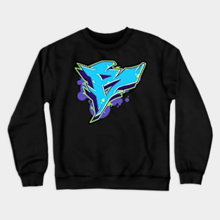 Letter B - Graffiti Street Art Style Blue Crewneck Sweatshirt